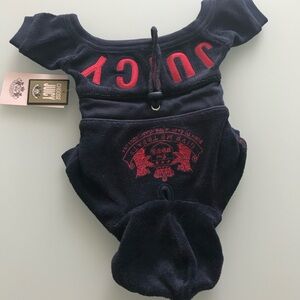 Juicy Couture Navy and Red Baby Bodysuit